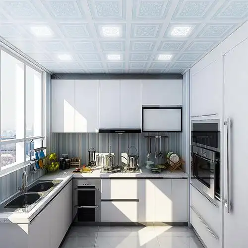 光芒集成吊顶铝扣板厨房卫生间天花全套吊顶材料抗油污板300300