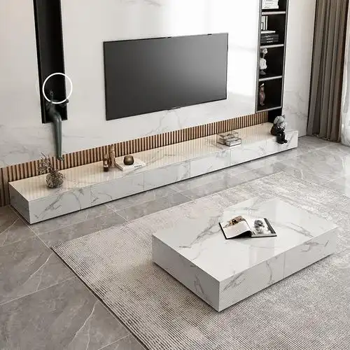 全岩板地台组合现代简约轻奢电视柜