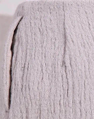 羊毛棉缩绒直筒九分裙