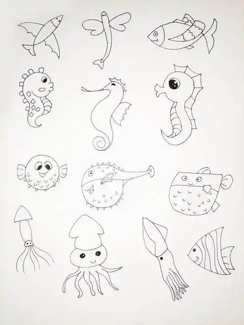 鱼的图片简笔画 画鱼的图片简单又好看