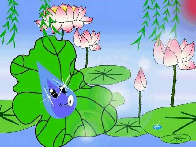 (6)小水珠把荷叶当作了摇篮,那小水珠都在摇篮里干什么呢?