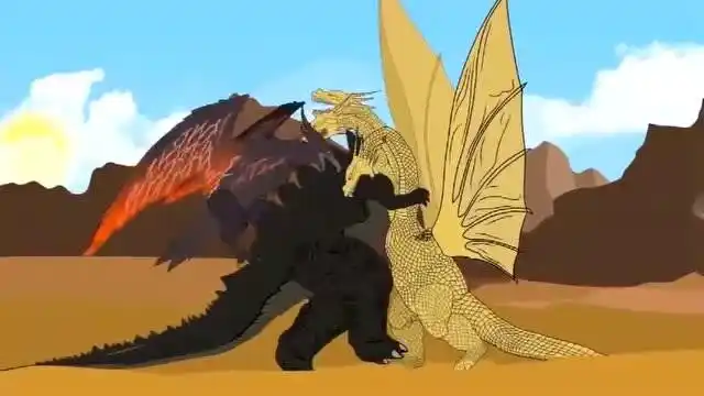 恐龙世界:哥斯拉出绝招,攻击三头龙基多拉