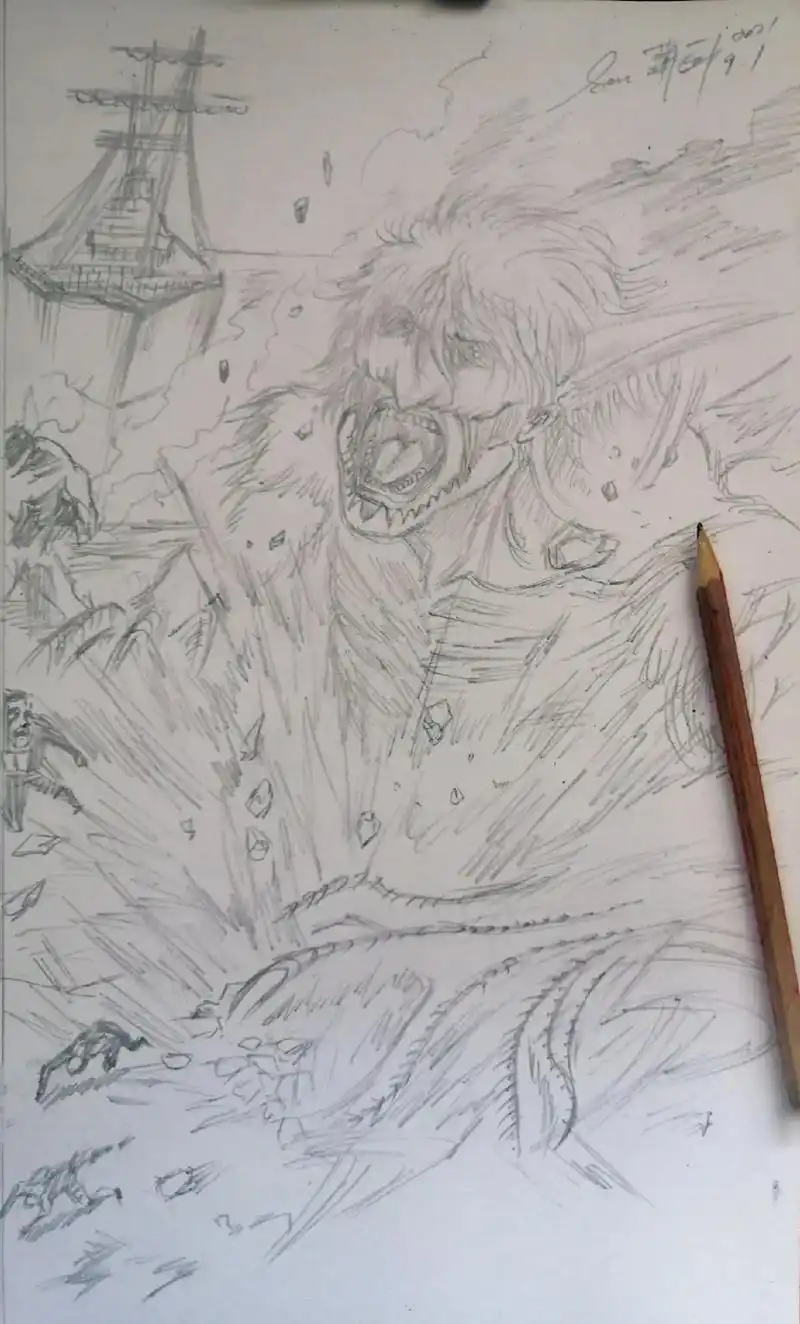 现任颚之巨人,法尔可#手绘#绘画过程#热门动漫#艾伦#巨人# - 抖音