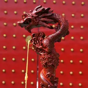 权杖龙头拐杖镇宅法杖佘老太君龙头拐杖道具影视拐杖加长拐杖定制