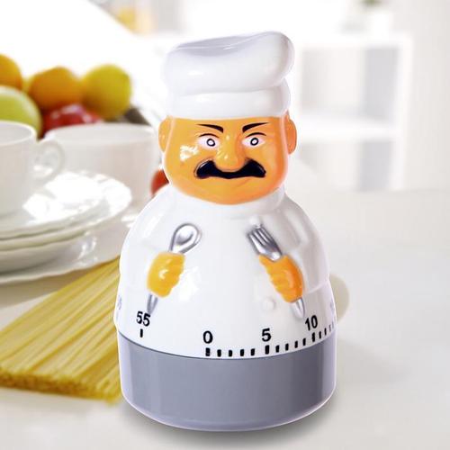 学生比赛活动创意礼物厨师机械发条定时器学习提醒器计时器摆件