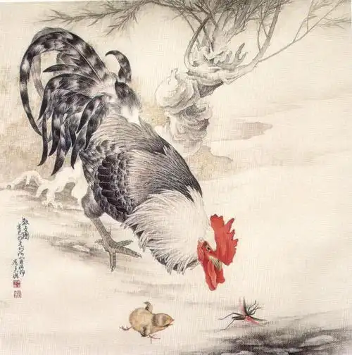 大鸡 的工笔画法
