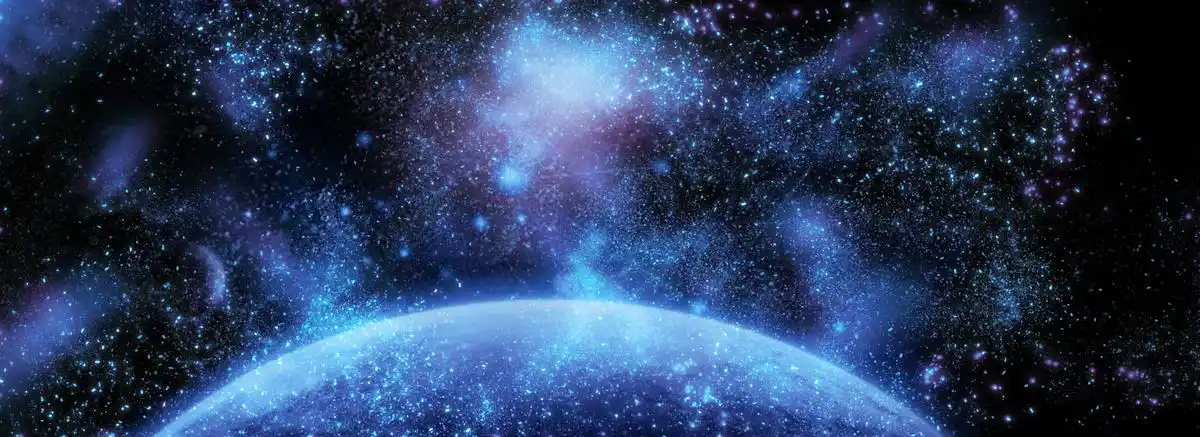 梦幻星空闪耀宇宙蓝背景图片免费下载_海报banner/psd_千库网(图片编