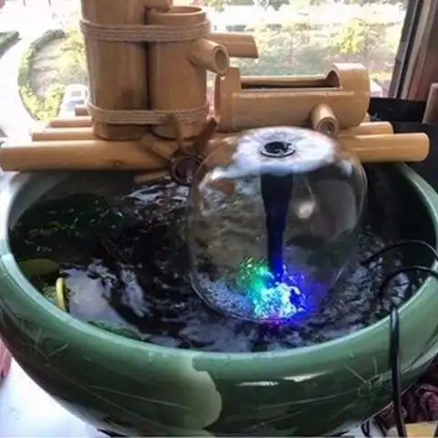 户外家用鱼池喷泉店铺美观观荷花灯观景加湿器小型喷雾壶