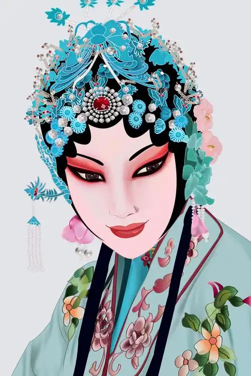 京剧花旦插画