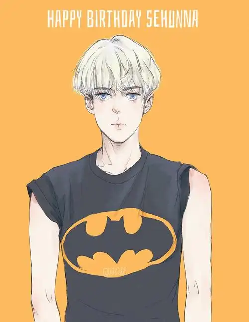 exo吴世勋0412生日贺图fanart手绘插画我爱喵星人by.软扣