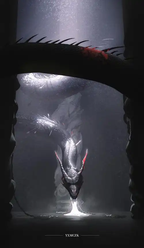 这是一条黑蛟打破封印拯救爱人的.