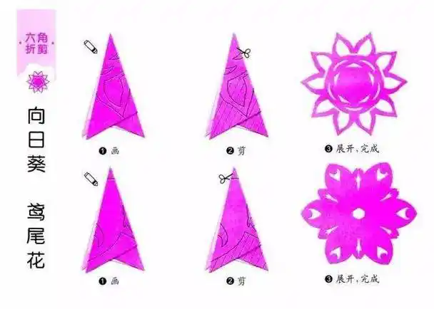 幼儿园剪纸窗花步骤图片大全图解 手工剪纸图片大全简单-普车都