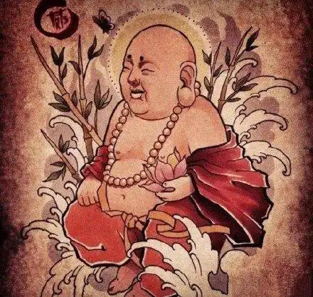 笑呵呵的弥勒佛纹身图案56