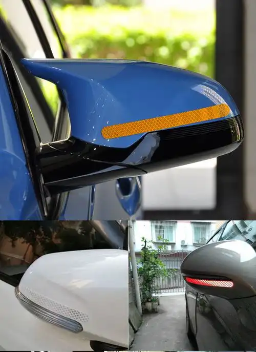 适用于2022车贴汽车后视镜反光贴反光警示贴车用倒车镜贴警示标识划痕