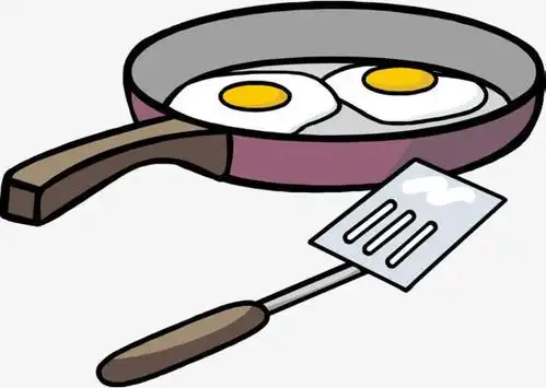 装饰彩绘美食煎蛋简笔画食物