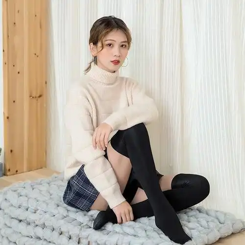 加绒加厚过膝袜女冬季长筒袜长袜子防滑大腿袜高筒袜护膝袜保暖袜