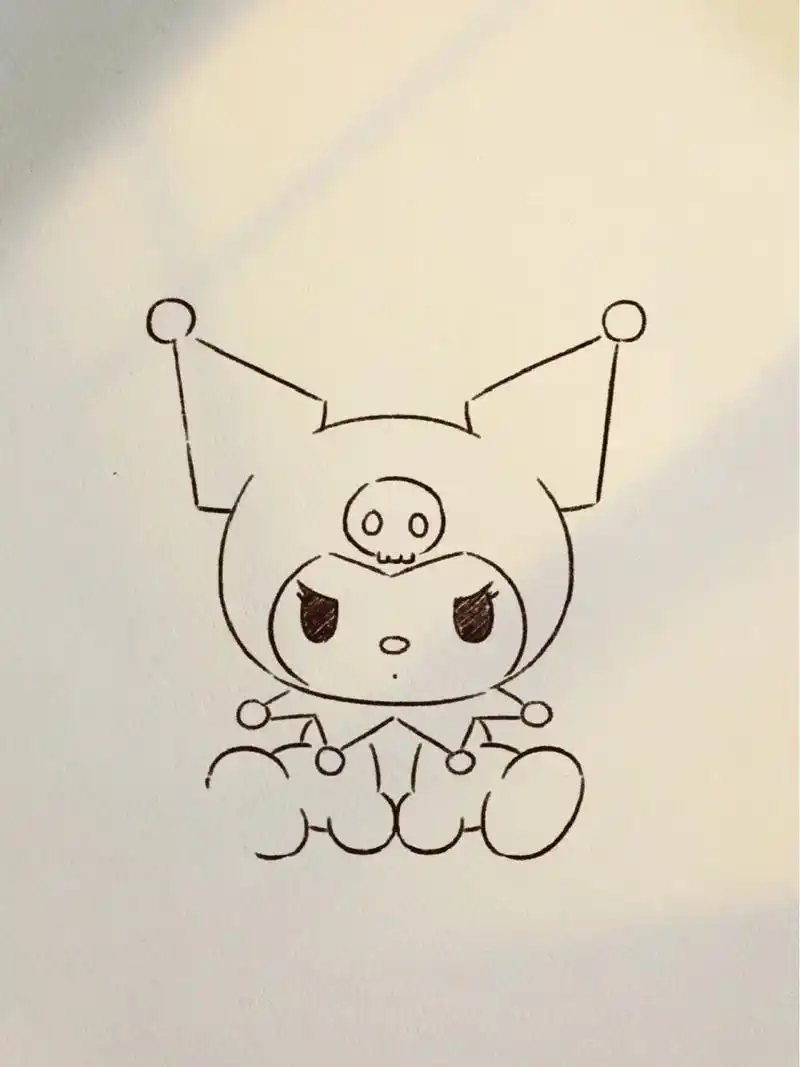 零基础手绘教程|三丽鸥|库洛米|绘画|画画 甜酷小妞库洛米