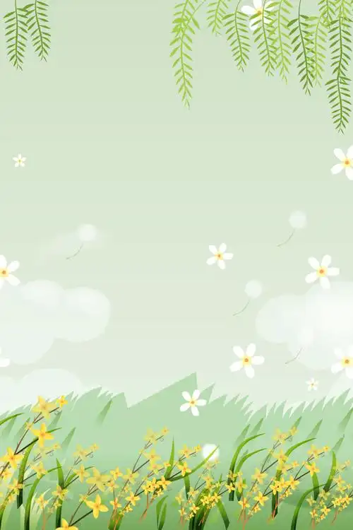 浪漫春天小清新文艺手绘春天海报背景图之三