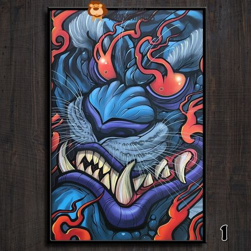 迈典(maidian)装修壁画 壁画挂画框画 款式1 21cm*30cm kt板 pvc细黑