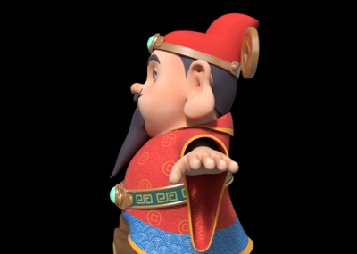 可爱卡通人物福神.官老爷