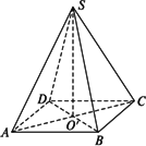 用斜二测画法画出底面边长为2 cm,高为3 cm的正四棱锥(底面是正方形