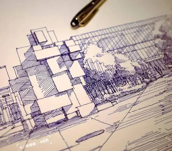 建筑设计手绘快速线稿表达