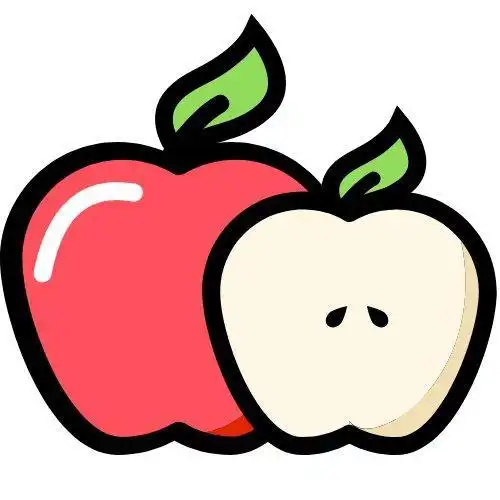 苹果简笔画带颜色彩色