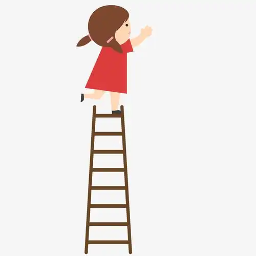 卡通爬楼梯的人物设计