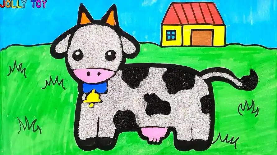 儿童早教绘画视频,教孩子们绘制奶牛