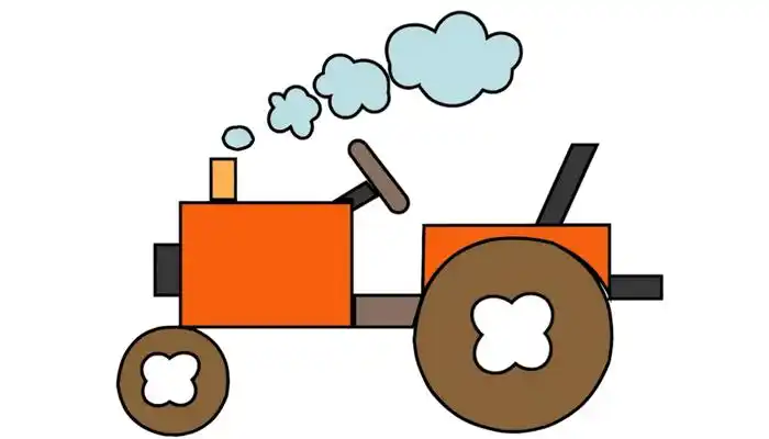 拖拉机简笔画