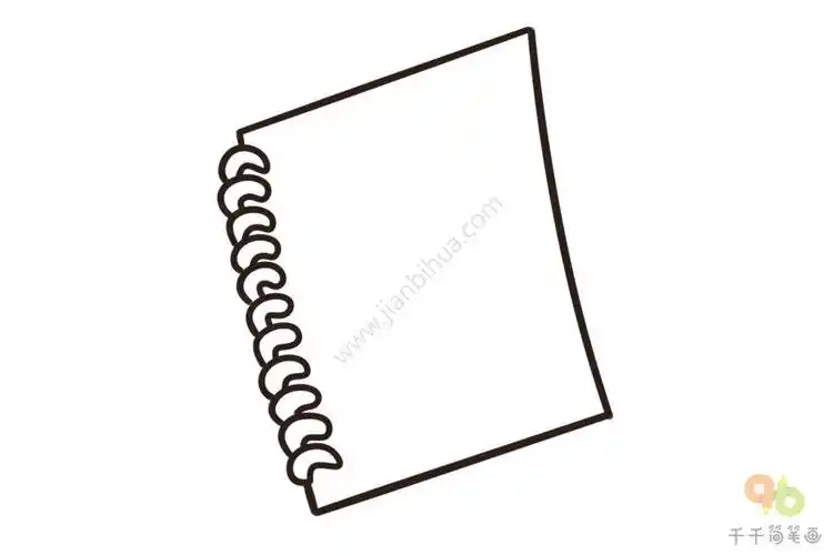 线圈笔记本简笔画