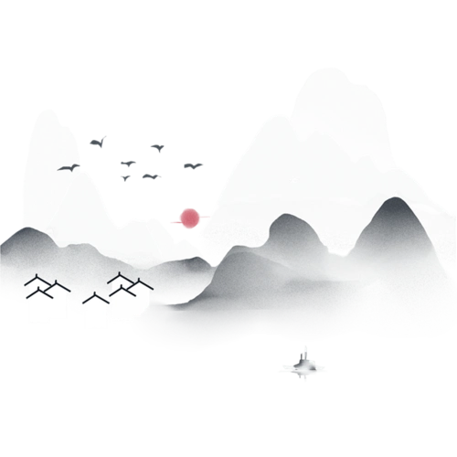 复古水墨山水画图片-中式复古水墨山水画背景图高清下载_懒人图库