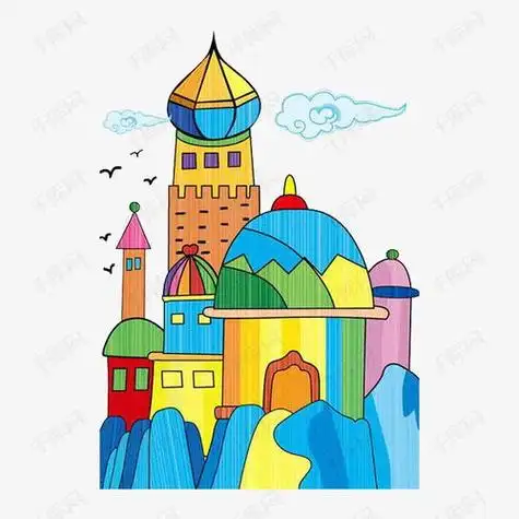 儿童城堡图片简笔画大全 儿童城堡简笔画