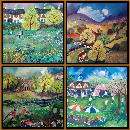 diy数字油画油彩画卧室挂画ins风童话森林插画手工填充涂鸦装饰画