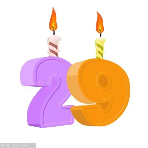 29岁生日号码用喜庆蜡烛为