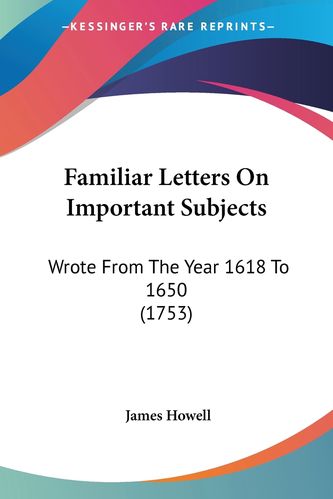 【预售 按需印刷】familiar letters on important subjects