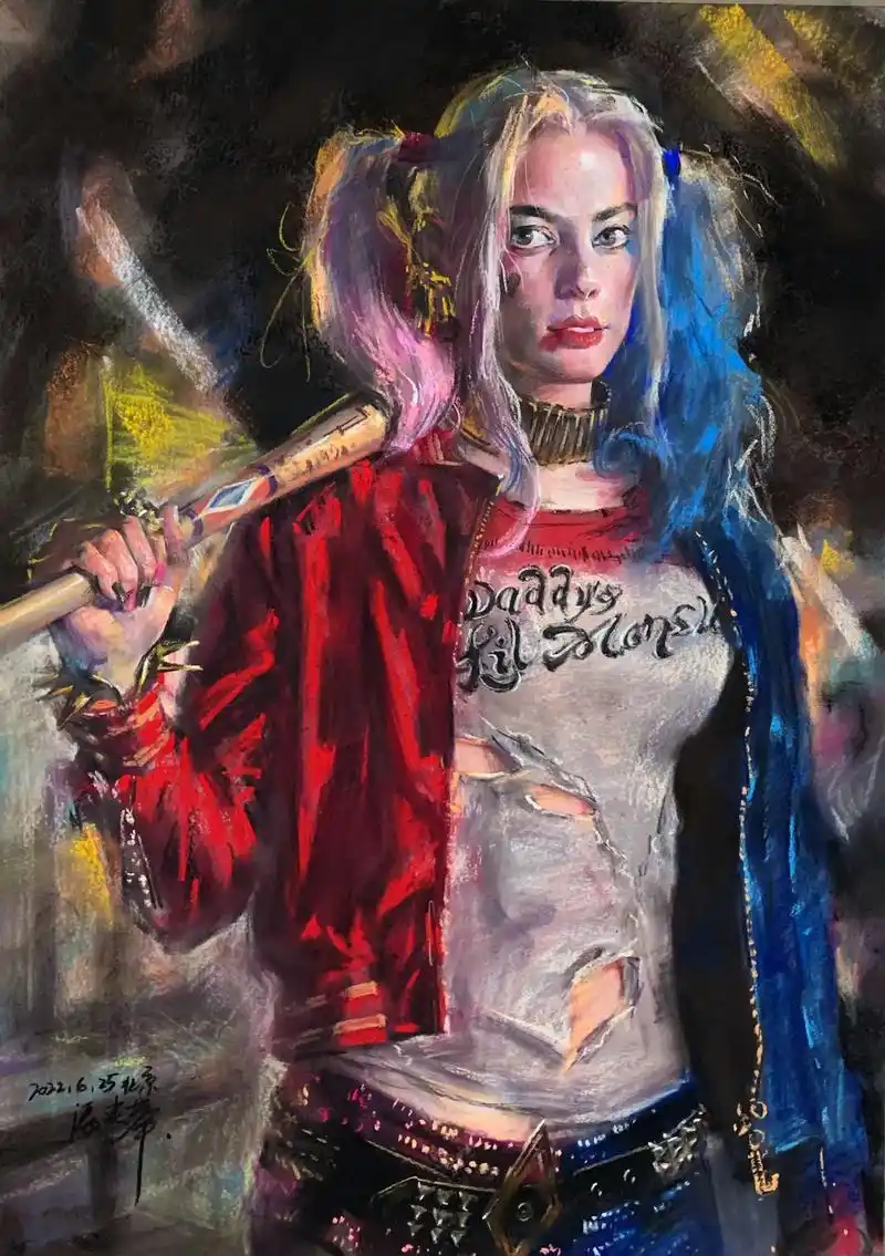 为了爱的人可以变成另一个人!《小丑女》色粉画 - 抖音