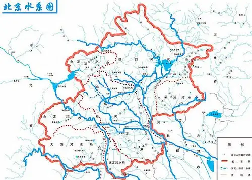 北京地区的主要河流属于海河水系,有:大清河上游的北拒马河