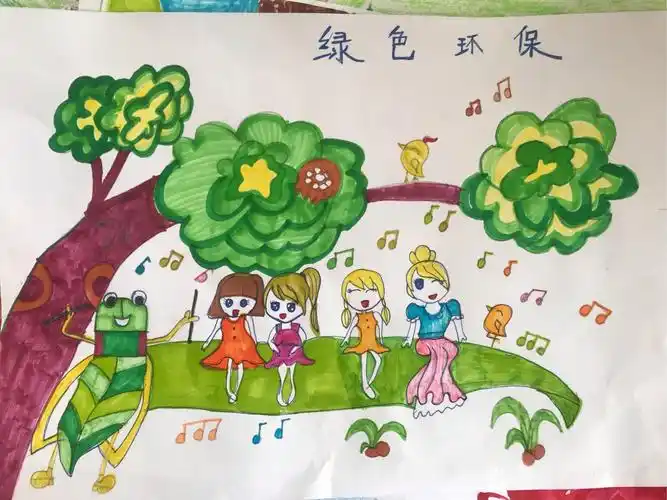 二一班"绿色微力量 环保我先行"绘画作品展(2)