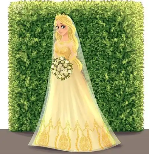 当迪斯尼公主穿上婚纱时, 每一款都想要