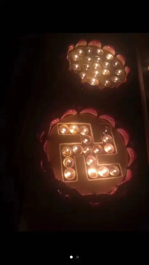 特大号万字17星莲花陶瓷灯座卍字酥油灯座莲花烛座供佛供灯佛具_厦门