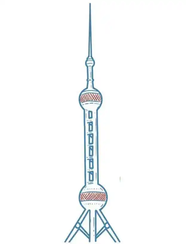 东方明珠广播电视塔:位于浦东陆家嘴,塔高约468米.1995年投入使用.