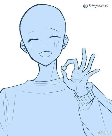 人物比心姿势动作模板,爱心发射biubiu～线稿超话#板绘##最近画了什么