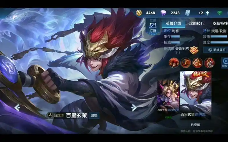 小白龙游戏解说王者荣耀玄策的猪年限定皮肤-白虎志