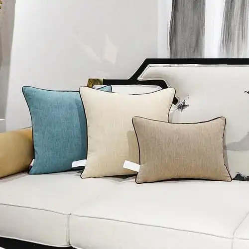 女王新中式简约现代纯色沙发抱枕纯色靠垫口碑好店