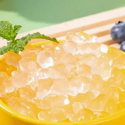 喜多多脆啵啵小料珍珠奶茶店专用配料寒天晶球爆爆珠椰果波波500g