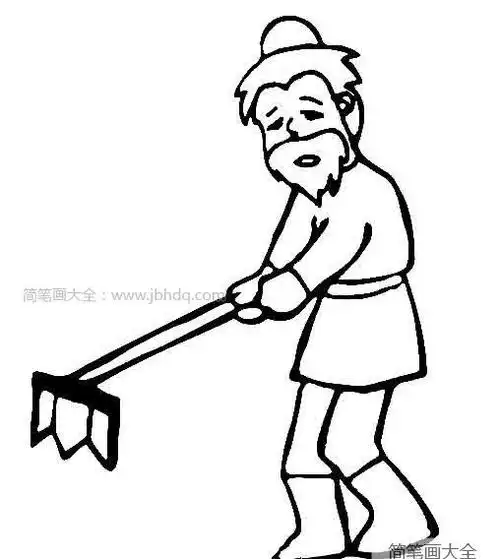 农民伯伯简笔画
