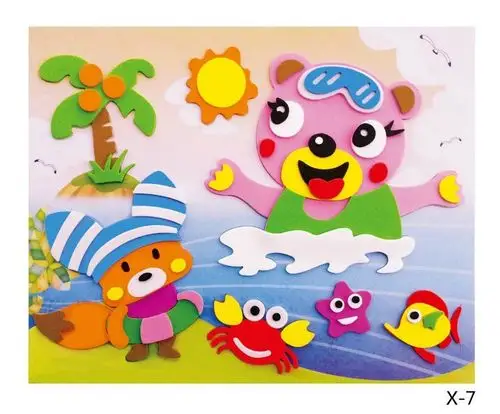 创意手工贴画-立体卡通系列【5张装】