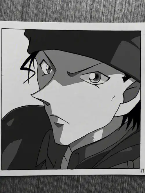 手绘赤井秀一上色过程