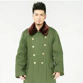军大衣 厂家批发羊毛军大衣 军绿色加长棉大衣冬季防寒大衣保安棉衣
